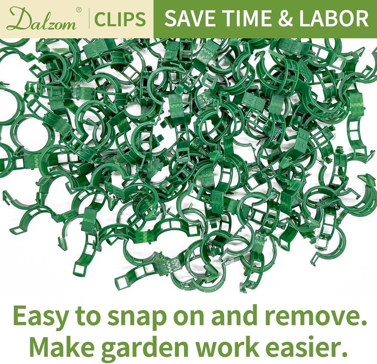 ® 300Pcs Tomato Clips, Plastic Trellis Clips Plant Support Clips, Plant Clips for Support, Grape Vine, Tomato Vine, Vegetables Plants, Garden Clips to Grow Upright Makes Plants Healthier