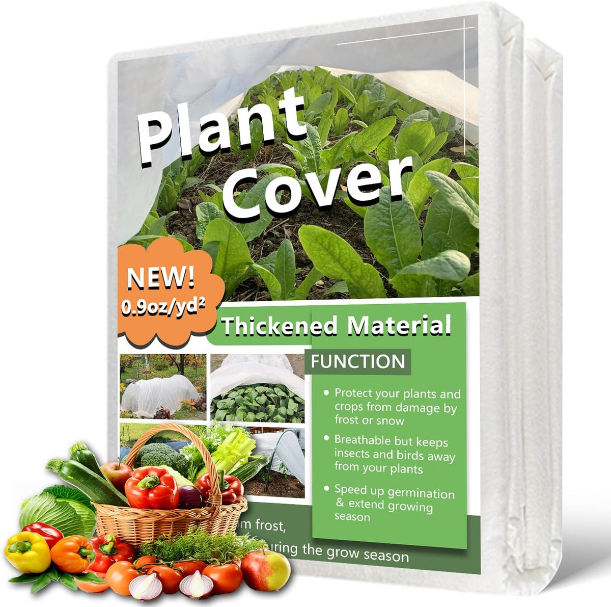 Plant Covers Freeze Protection,10 x 50 Ft Floating Row Cover