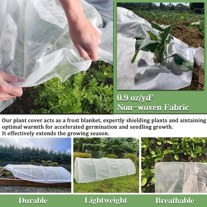 Plant Covers Freeze Protection,10 x 50 Ft Floating Row Cover