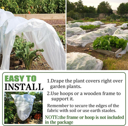 Plant Covers Freeze Protection,10 x 50 Ft Floating Row Cover