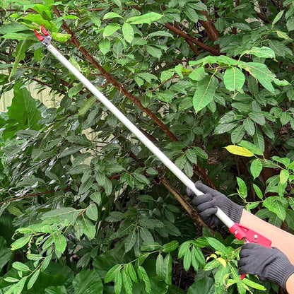 Tree Pruner, 3.3 FT Long Reach Pruner with SK5 Steel Blade, Aluminum Pole Tree Trimmer, Fruit Picking Tool, Bypass Pruner