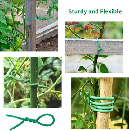 Plant Ties, 16.4 Feet Soft Twist Garden Ties for Supporting Climbing Plants, Flexible Wire for Tomatoes, Vines, Outdoor Climbing, Vegetables & Office Home Organization(Diameter 2.5mm)