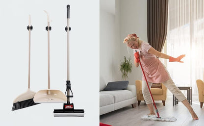 6PCS Broom and Mop Holder, Heavy Duty Garden Tool Organizer Rack Rake and Shovel Handle, Stainless Steel Mop Hanger. Screws for Wall Mounted. Matte Black