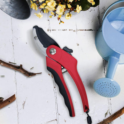 8" Green Bypass Pruning Shears Heavy Duty Pruning Scissors