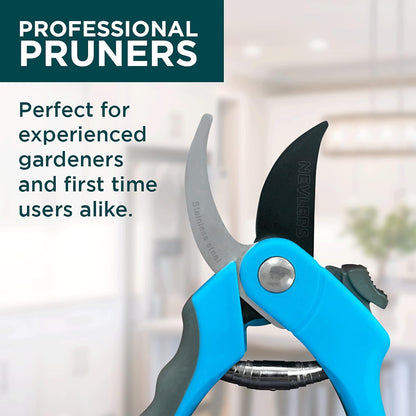 8" Green Bypass Pruning Shears Heavy Duty Pruning Scissors