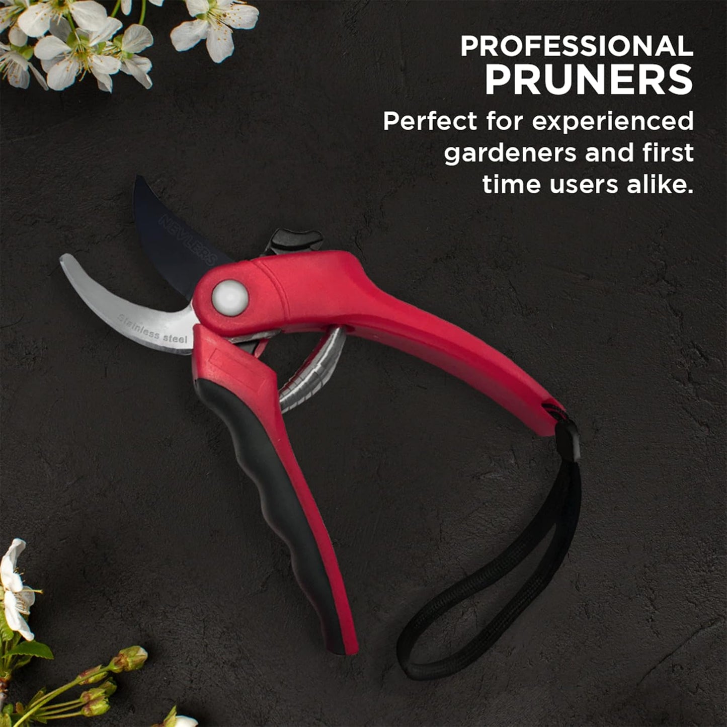 8" Green Bypass Pruning Shears Heavy Duty Pruning Scissors
