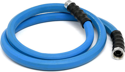 AG-LITE AL3415 3/4" x 15' Rubber Farm & Ranch Water Hose, Lightweight, 500 PSI, 50F to 190F Degree, Polyester Braided, Brass GHT Fittings, 4 Finger-Grip Bend Restrictor, Agriculture & Industrial Use