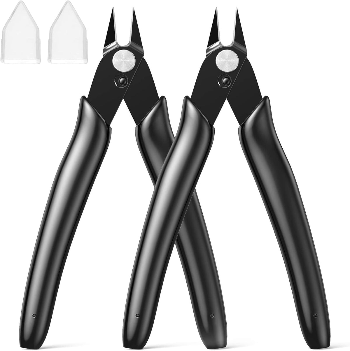 Small Wire Cutters for Crafts Diagonal Flush Cutters 5" Black