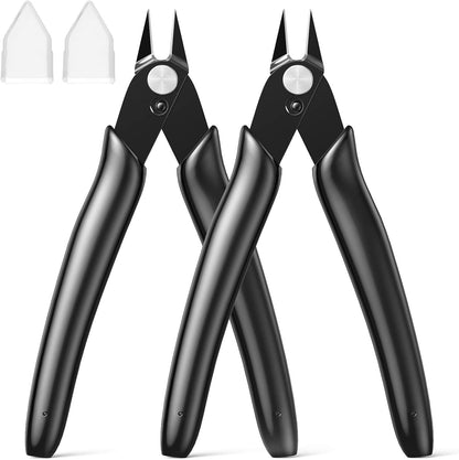 Small Wire Cutters for Crafts Diagonal Flush Cutters 5" Black