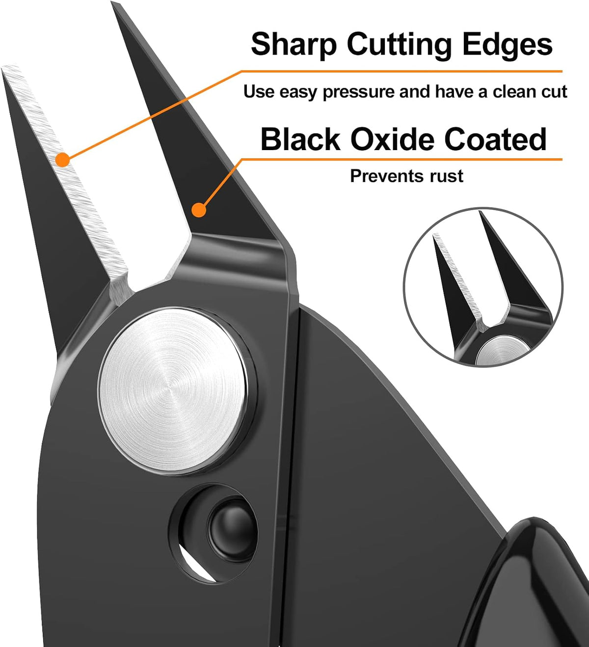 Small Wire Cutters for Crafts Diagonal Flush Cutters 5" Black