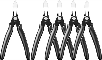 Small Wire Cutters for Crafts Diagonal Flush Cutters 5" Black