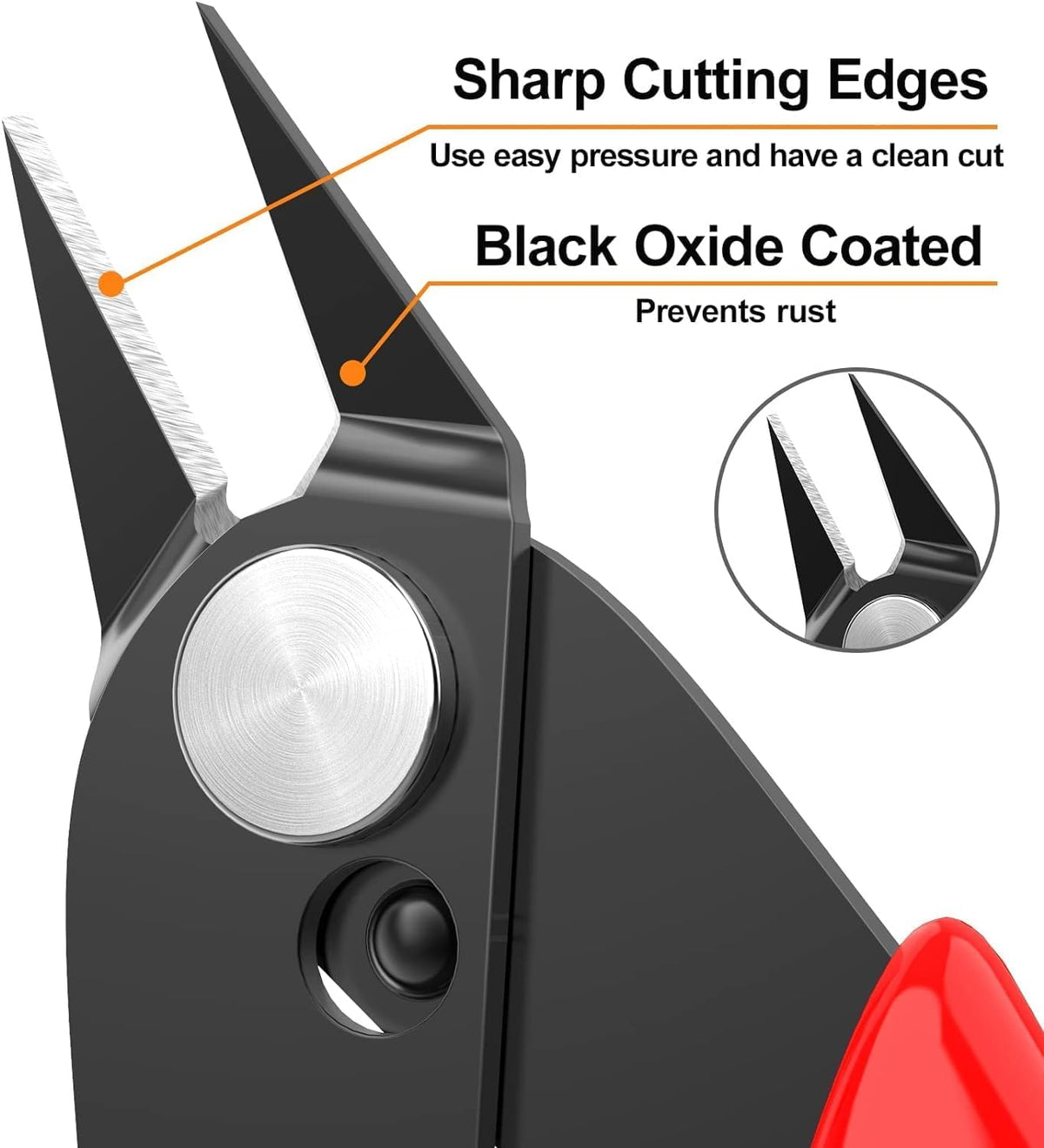 Small Wire Cutters for Crafts Diagonal Flush Cutters 5" Black