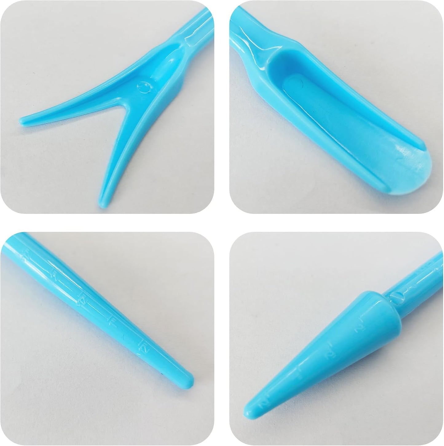 6PCS Mini Garden Hand Succulent Transplanting Tools Set, Plastic Seedling Dibber and Digging Tools for Indoor Gardening, Home Plant Care, Repotting, Lawn Maintenance(Blue)