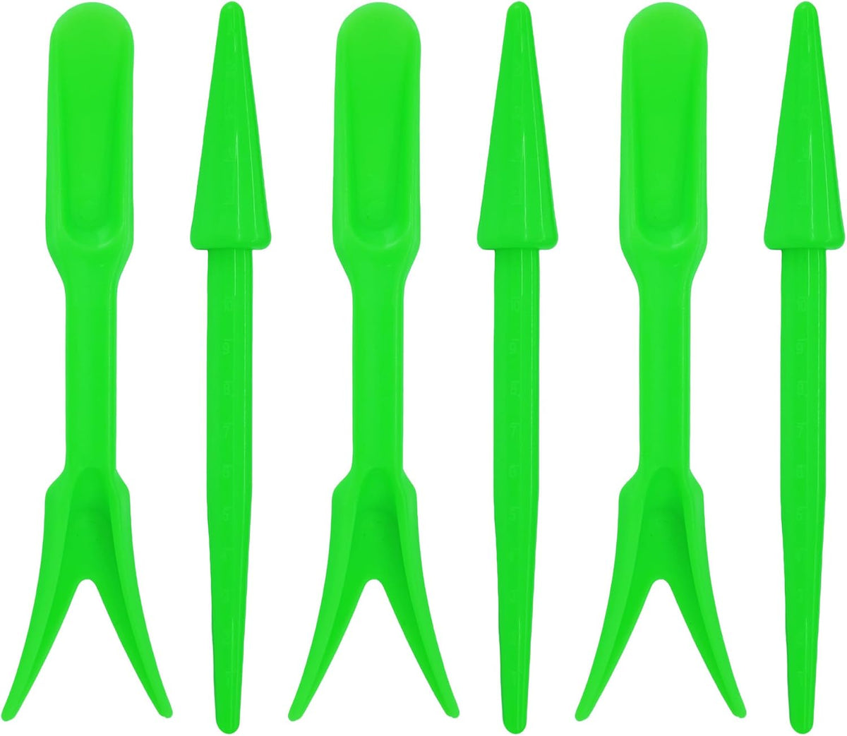 6PCS Mini Garden Hand Succulent Transplanting Tools Set, Plastic Seedling Dibber and Digging Tools for Indoor Gardening, Home Plant Care, Repotting, Lawn Maintenance(Blue)