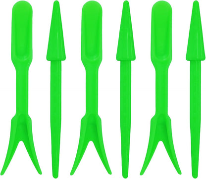6PCS Mini Garden Hand Succulent Transplanting Tools Set, Plastic Seedling Dibber and Digging Tools for Indoor Gardening, Home Plant Care, Repotting, Lawn Maintenance(Blue)