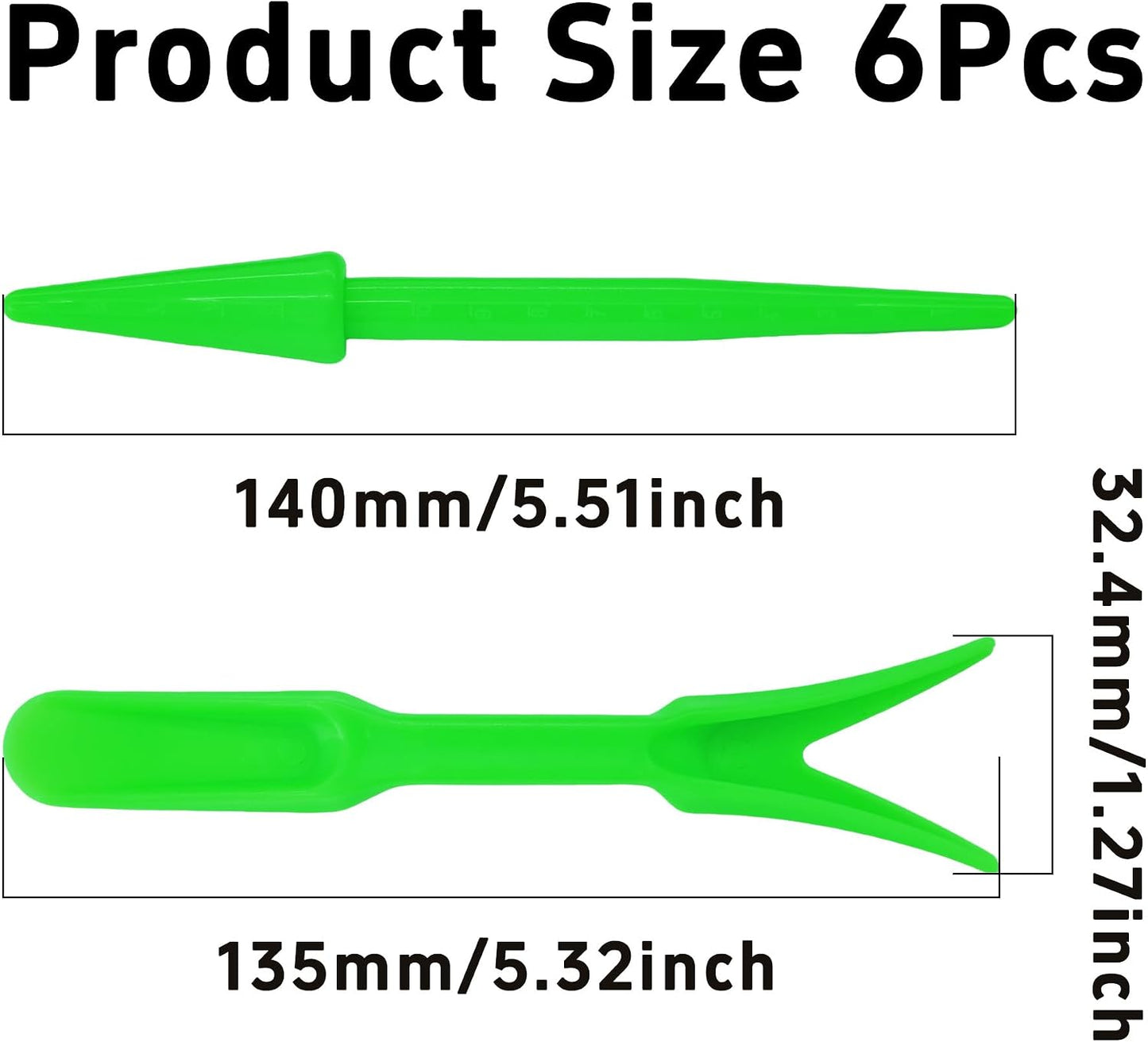 6PCS Mini Garden Hand Succulent Transplanting Tools Set, Plastic Seedling Dibber and Digging Tools for Indoor Gardening, Home Plant Care, Repotting, Lawn Maintenance(Blue)