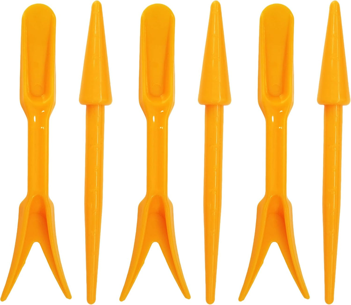 6PCS Mini Garden Hand Succulent Transplanting Tools Set, Plastic Seedling Dibber and Digging Tools for Indoor Gardening, Home Plant Care, Repotting, Lawn Maintenance(Blue)
