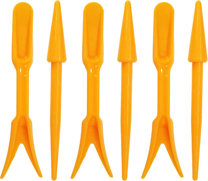 6PCS Mini Garden Hand Succulent Transplanting Tools Set, Plastic Seedling Dibber and Digging Tools for Indoor Gardening, Home Plant Care, Repotting, Lawn Maintenance(Blue)