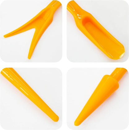 6PCS Mini Garden Hand Succulent Transplanting Tools Set, Plastic Seedling Dibber and Digging Tools for Indoor Gardening, Home Plant Care, Repotting, Lawn Maintenance(Blue)