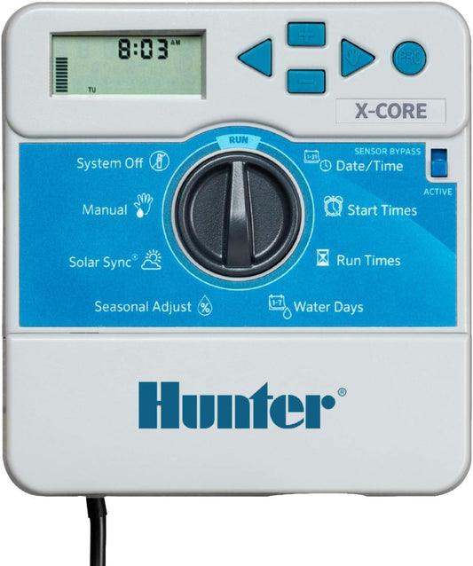 Hunter X-Core XC400i Indoor Sprinkler Timer, 4 Zone Irrigation Controller