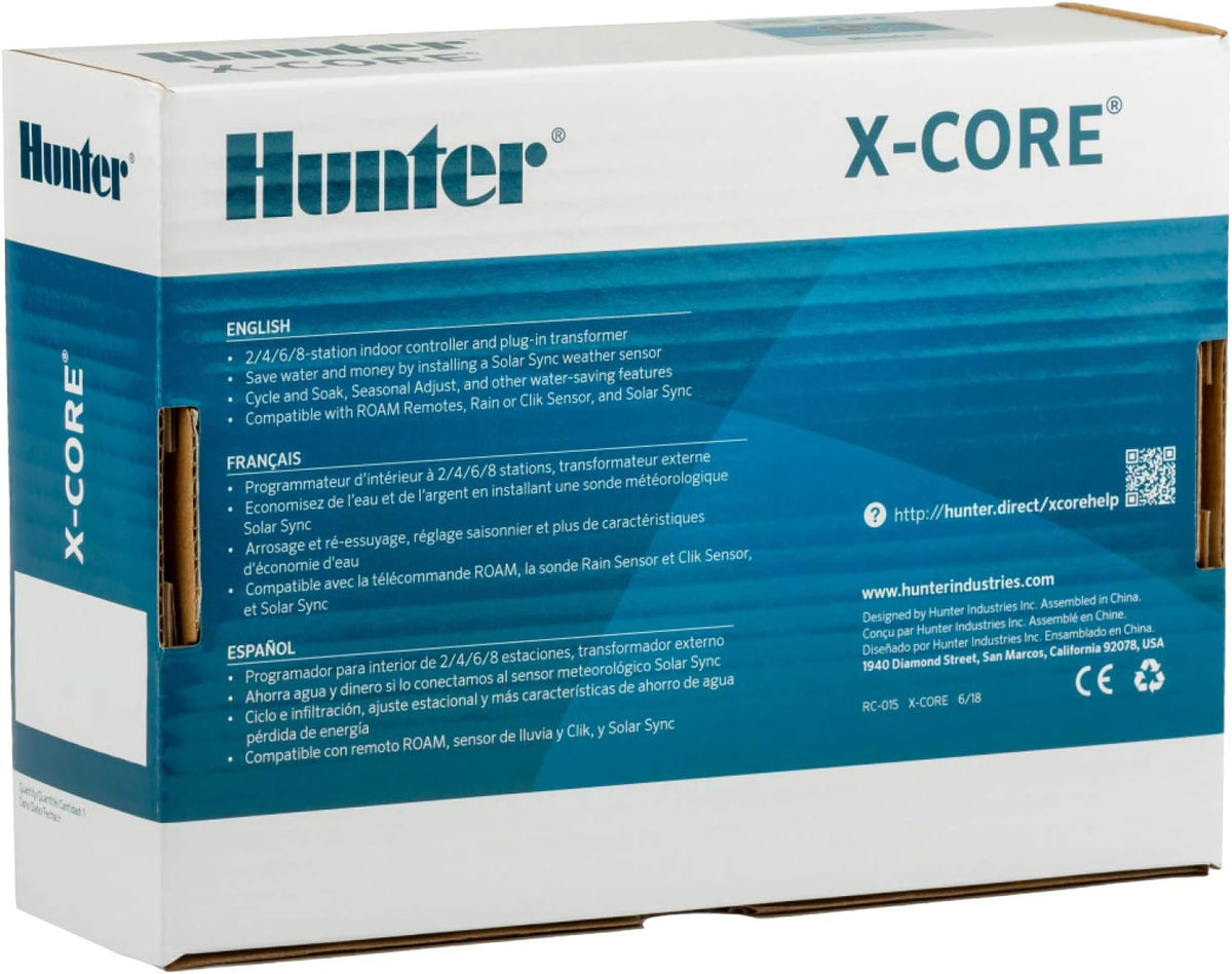 Hunter X-Core XC400i Indoor Sprinkler Timer, 4 Zone Irrigation Controller