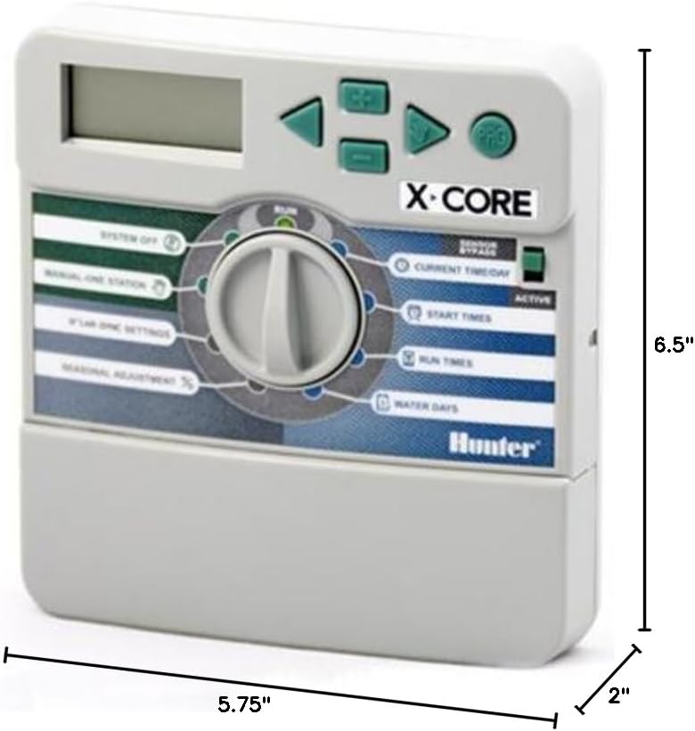 Hunter X-Core XC400i Indoor Sprinkler Timer, 4 Zone Irrigation Controller