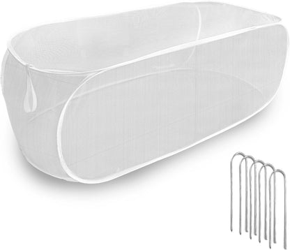 47" x 21" x 17" Garden Netting for Raised Beds, Foldable Raised Garden Bed Cover with Ground Nail, Raised Bed Cover Fit 4 x 2ft Garden Beds, Insect Bird Control, Plant Protection