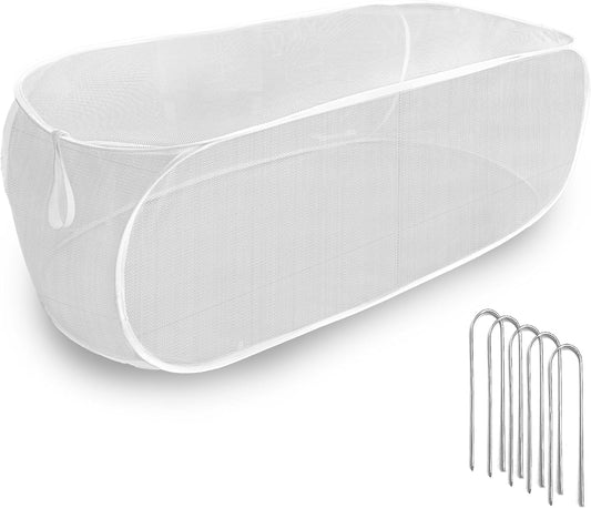 47" x 21" x 17" Garden Netting for Raised Beds, Foldable Raised Garden Bed Cover with Ground Nail, Raised Bed Cover Fit 4 x 2ft Garden Beds, Insect Bird Control, Plant Protection