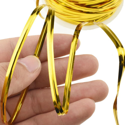100Yards/300Feet/91M Gold Metal Twist Ties for Bread, Candy, Coffee, Plant Garden, Cellophane Treat, Gift Wrapping, Plastic Bags - Halloween Party, Cake Present, Art Craft