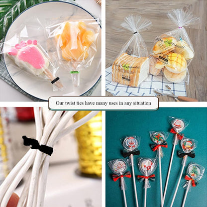 100Yards/300Feet/91M Gold Metal Twist Ties for Bread, Candy, Coffee, Plant Garden, Cellophane Treat, Gift Wrapping, Plastic Bags - Halloween Party, Cake Present, Art Craft