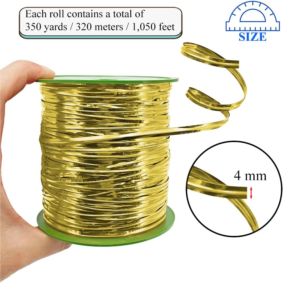 100Yards/300Feet/91M Gold Metal Twist Ties for Bread, Candy, Coffee, Plant Garden, Cellophane Treat, Gift Wrapping, Plastic Bags - Halloween Party, Cake Present, Art Craft