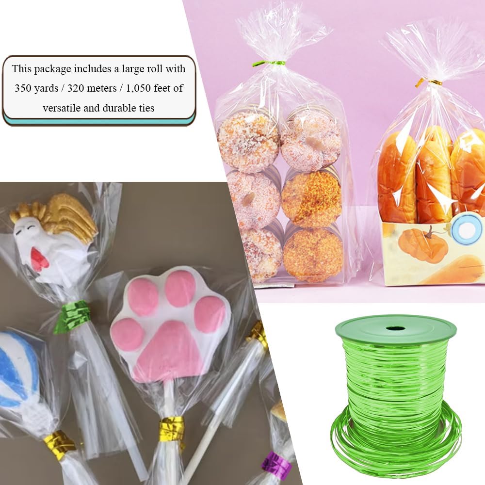 100Yards/300Feet/91M Gold Metal Twist Ties for Bread, Candy, Coffee, Plant Garden, Cellophane Treat, Gift Wrapping, Plastic Bags - Halloween Party, Cake Present, Art Craft