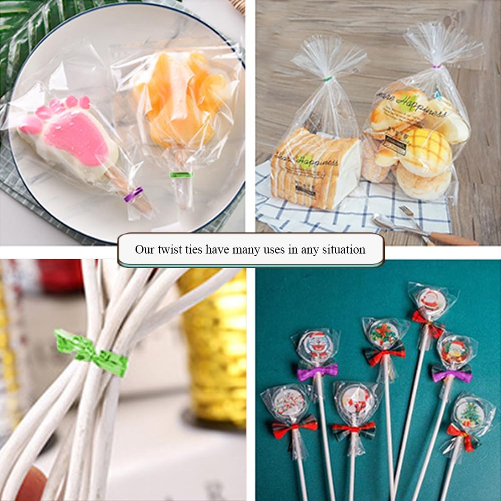 100Yards/300Feet/91M Gold Metal Twist Ties for Bread, Candy, Coffee, Plant Garden, Cellophane Treat, Gift Wrapping, Plastic Bags - Halloween Party, Cake Present, Art Craft
