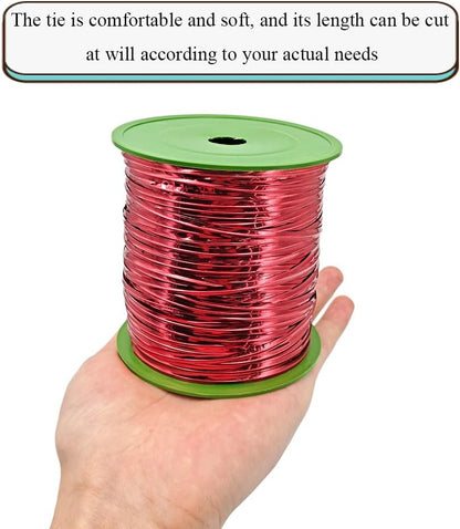 100Yards/300Feet/91M Gold Metal Twist Ties for Bread, Candy, Coffee, Plant Garden, Cellophane Treat, Gift Wrapping, Plastic Bags - Halloween Party, Cake Present, Art Craft