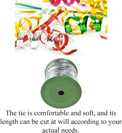 100Yards/300Feet/91M Gold Metal Twist Ties for Bread, Candy, Coffee, Plant Garden, Cellophane Treat, Gift Wrapping, Plastic Bags - Halloween Party, Cake Present, Art Craft