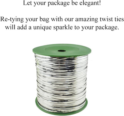 100Yards/300Feet/91M Gold Metal Twist Ties for Bread, Candy, Coffee, Plant Garden, Cellophane Treat, Gift Wrapping, Plastic Bags - Halloween Party, Cake Present, Art Craft