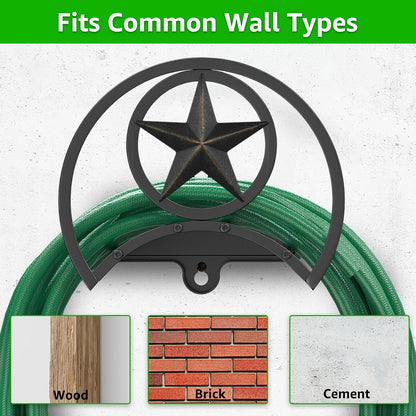 Garden Hose Holder, Decorative Hose Butler Sturdy Water Hose Rack, Durable Wall Hose Hanger, Holds 125-Feet of 5/8-Inch Hose, Hose Reel, Made of Gauge Steel (9.8)