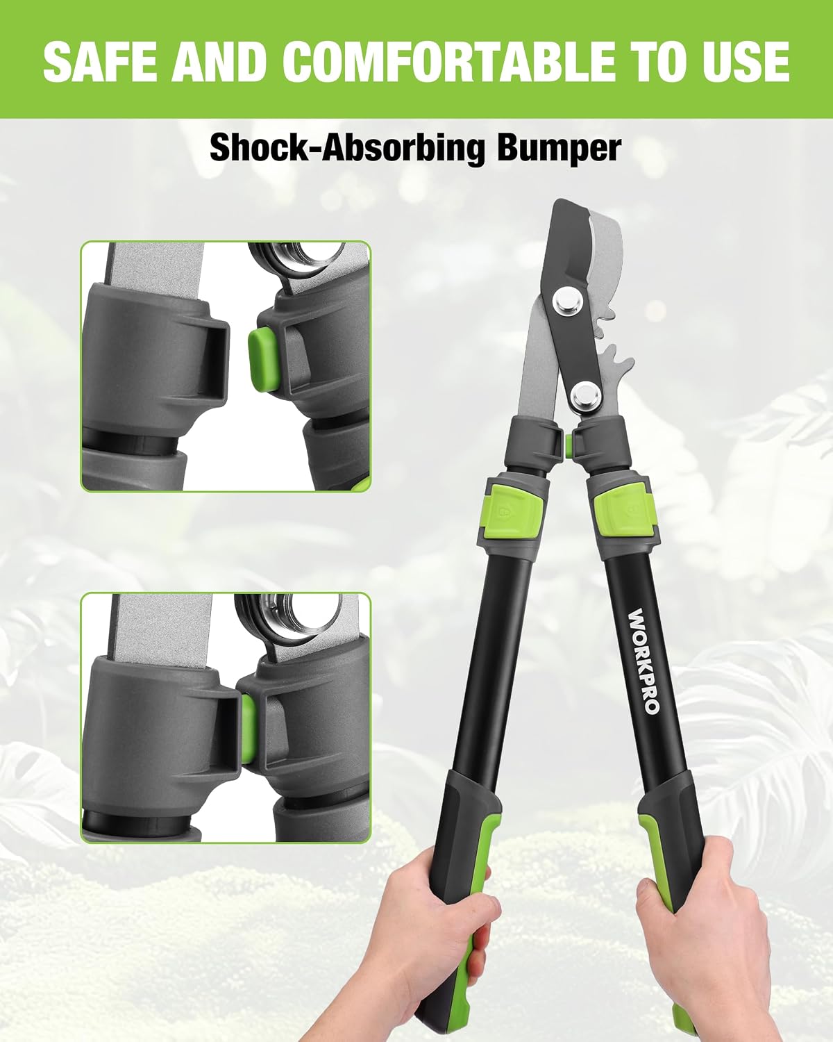 Extendable Bypass Lopper for Gardening, 25-37" Branch Cutter
