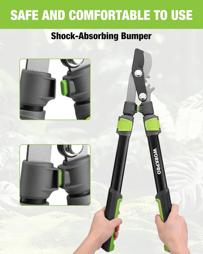 Extendable Bypass Lopper for Gardening, 25-37" Branch Cutter
