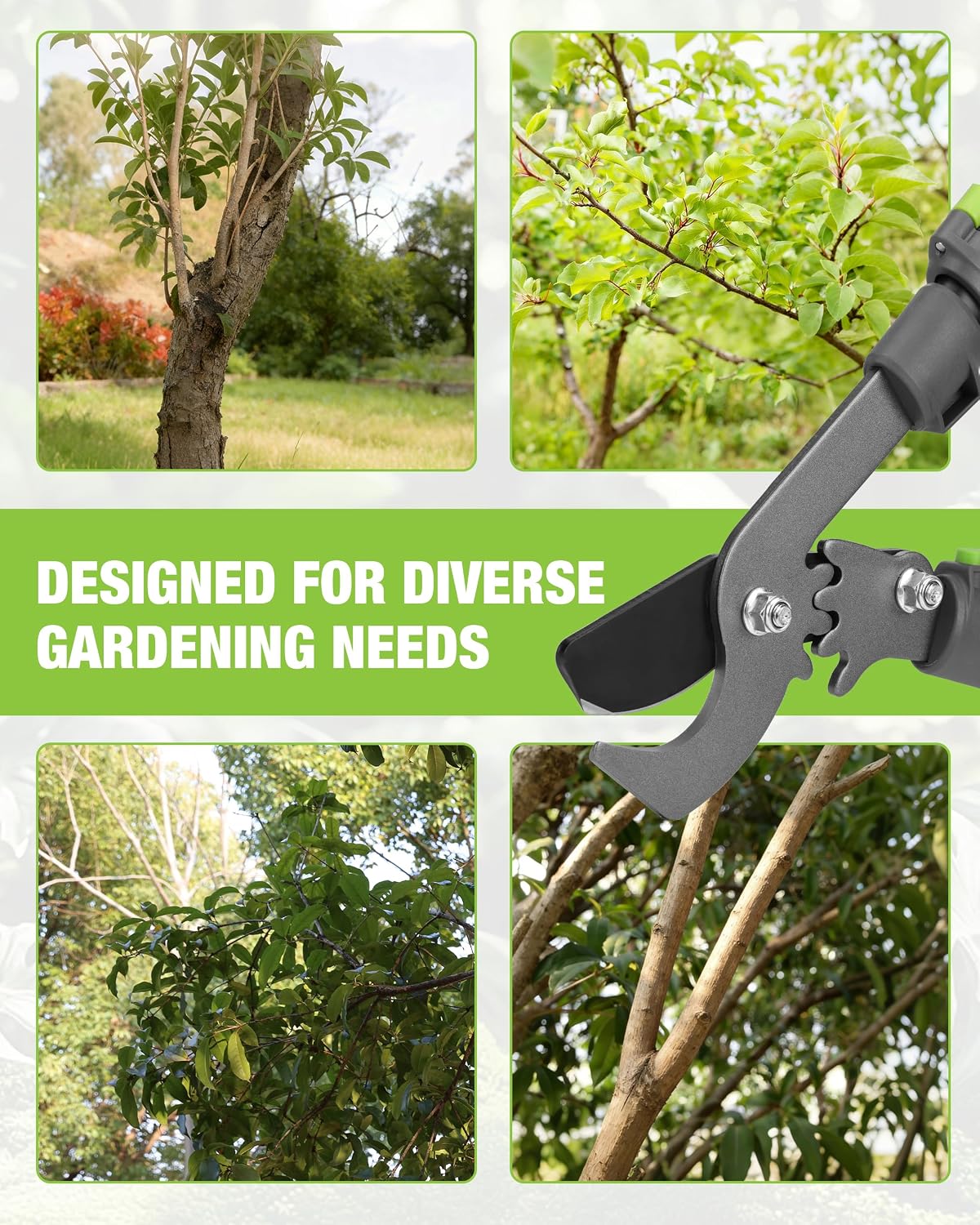 Extendable Bypass Lopper for Gardening, 25-37" Branch Cutter