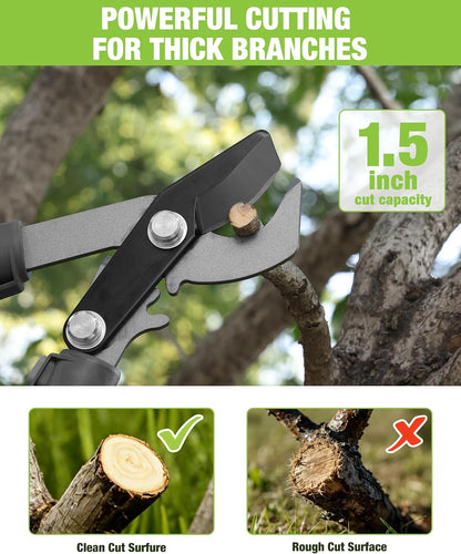 Extendable Bypass Lopper for Gardening, 25-37" Branch Cutter