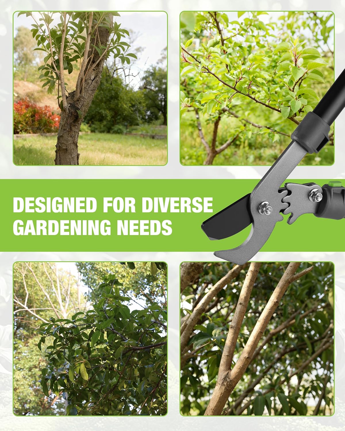 Extendable Bypass Lopper for Gardening, 25-37" Branch Cutter