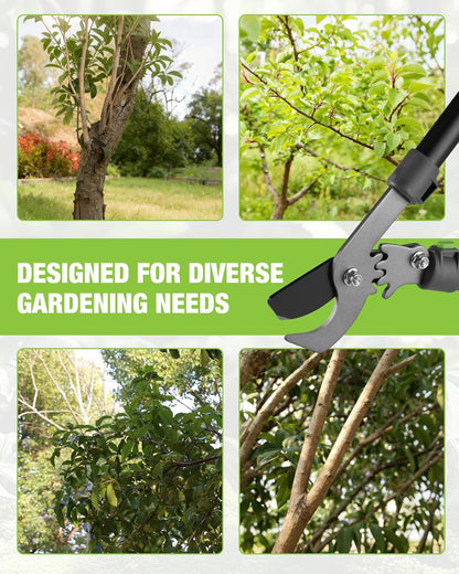 Extendable Bypass Lopper for Gardening, 25-37" Branch Cutter