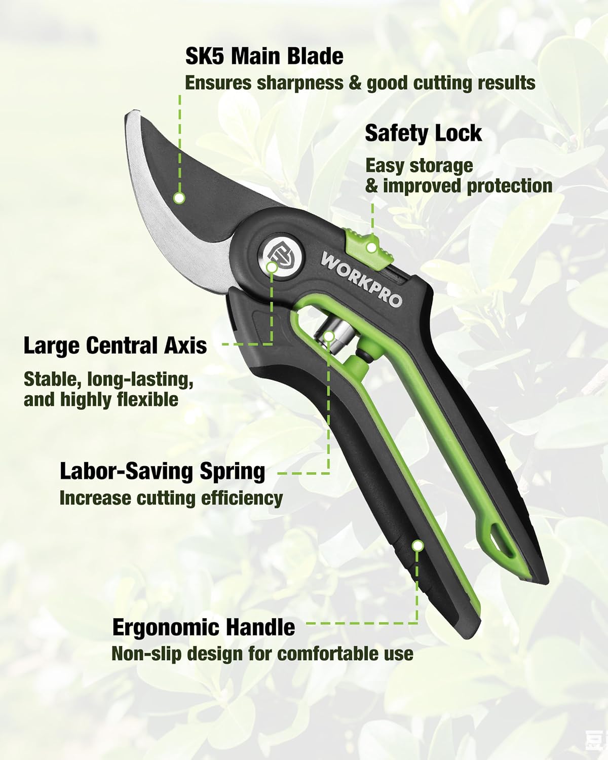 Extendable Bypass Lopper for Gardening, 25-37" Branch Cutter