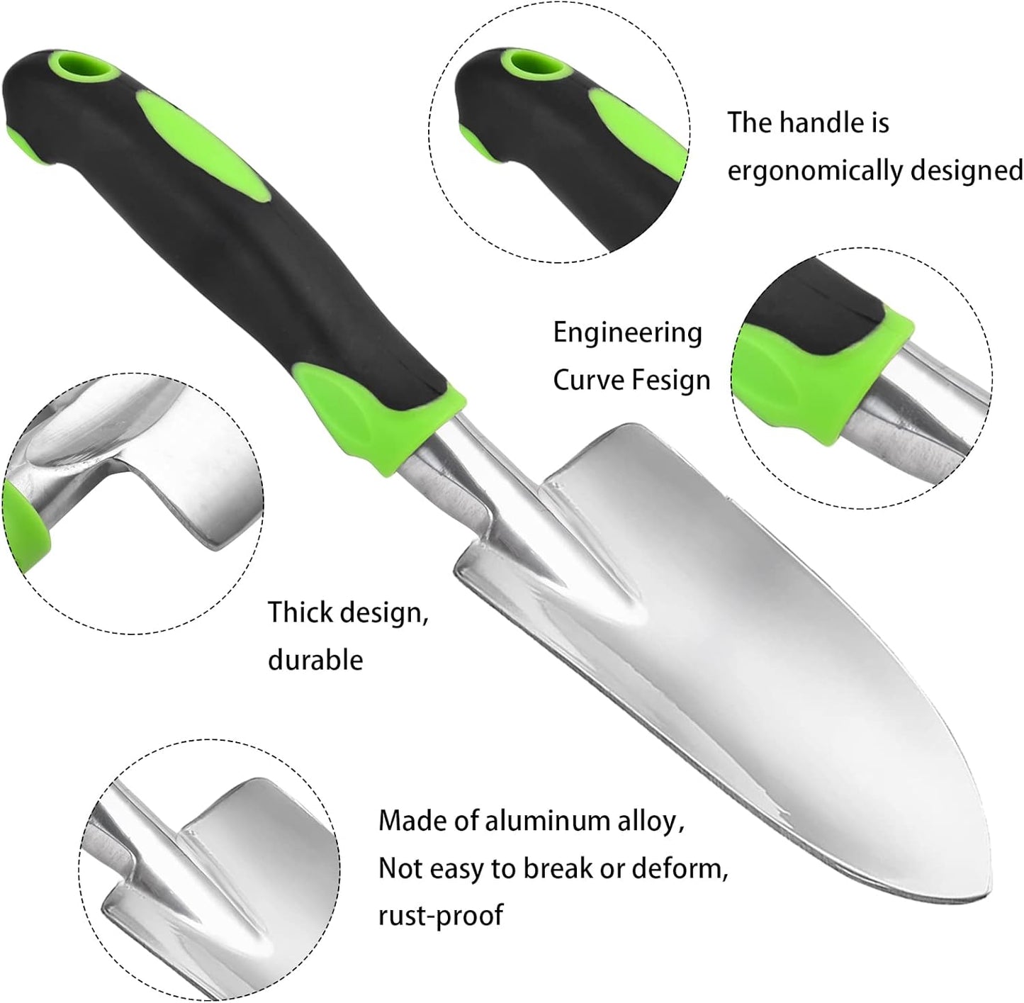 Garden Shovel Hand Trowel Mini Shovel, Garden Tools(Green)