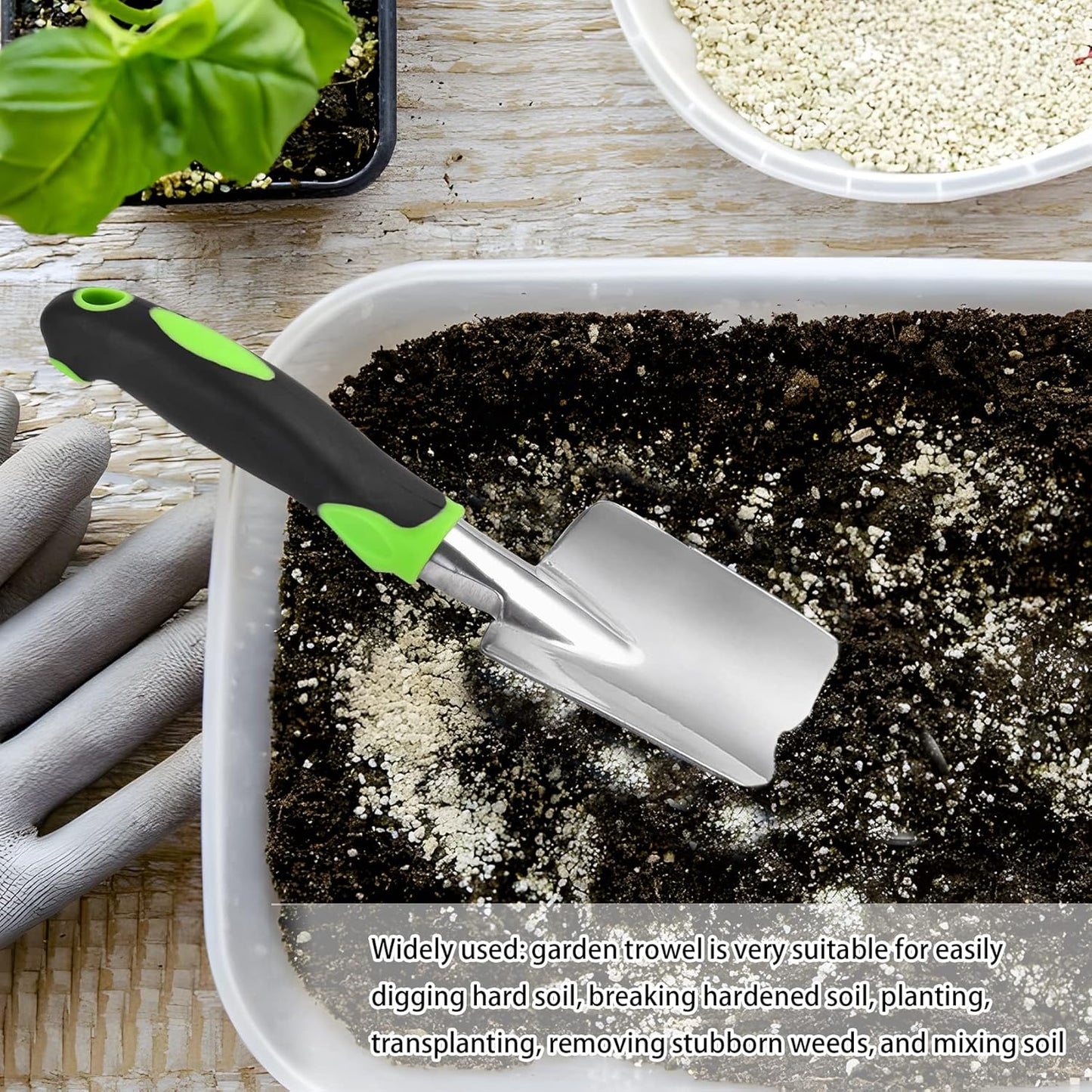 Garden Shovel Hand Trowel Mini Shovel, Garden Tools(Green)