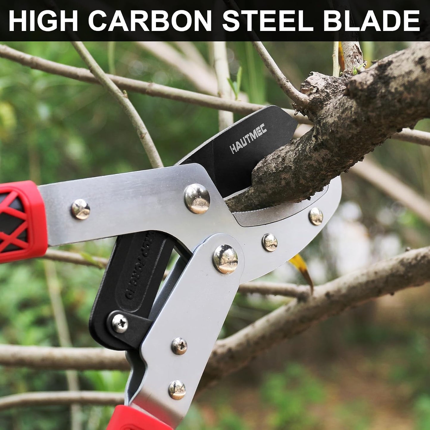 Anvil Loppers for Tree Trimming Heavy Duty, Extendable 27-37'' Garden Loppers with Compound Action System, 2" Cutting Capacity, Labor-Saving Tree Trimmer for Yard, Lawn Branch Cutter
