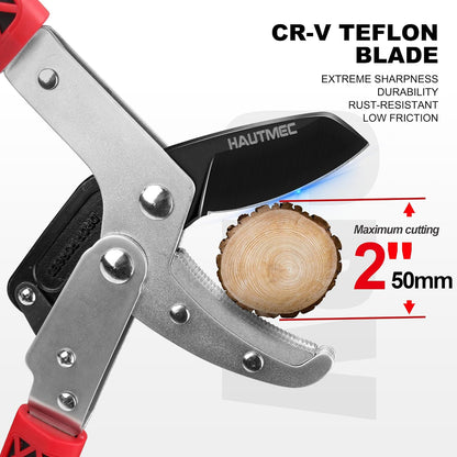 Anvil Loppers for Tree Trimming Heavy Duty, Extendable 27-37'' Garden Loppers with Compound Action System, 2" Cutting Capacity, Labor-Saving Tree Trimmer for Yard, Lawn Branch Cutter