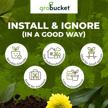 Self Watering Planter Insert w/LifeTested Technology, Water Reservoir & Level Indicator - Turn Any 5-Gal Bucket into a DIY, Portable Automatic Container Indoor-Outdoor Garden, 3-Pack