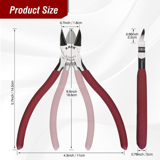 6 Inch Wire Cutters, Flush Side Cutters for 12 AWG Soft Wire, Crafting